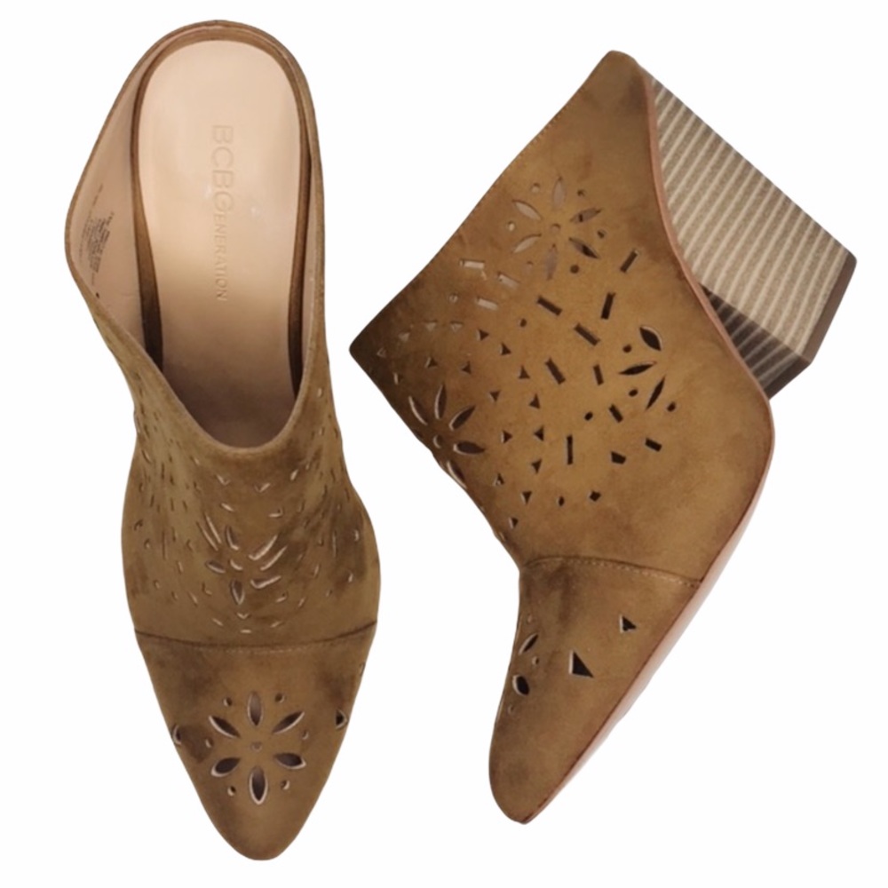 BCBGeneration Carmen Lasercut Mustard Mule